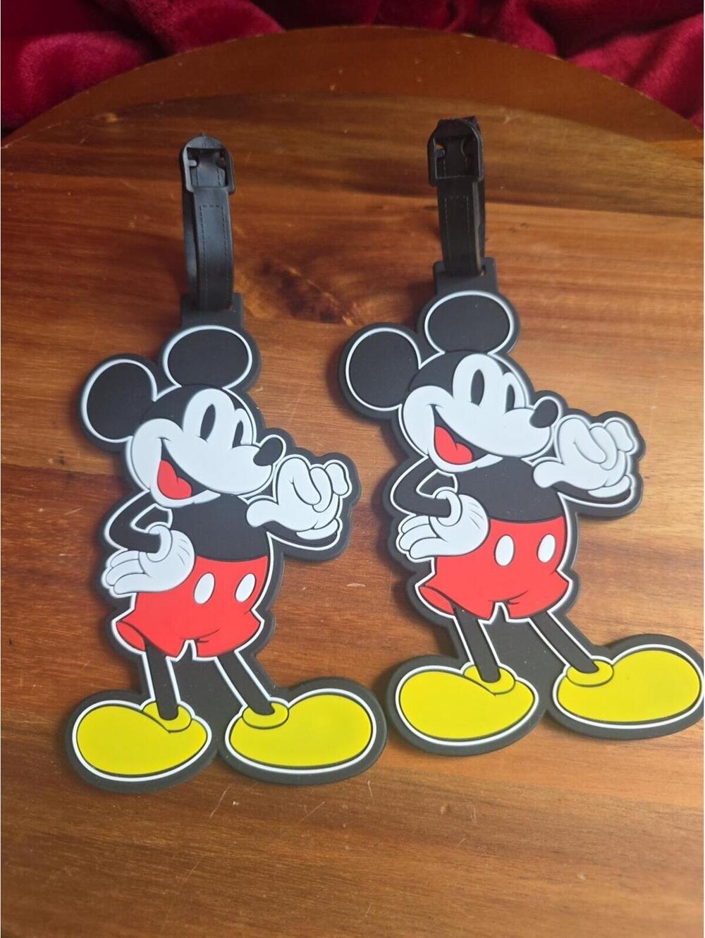 Pair Of Mickey Mouse luggage tags 2 New Never Used